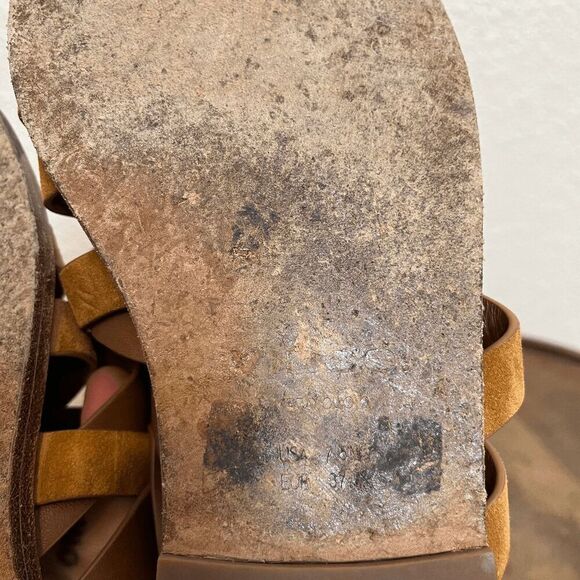 Vince Brown Piers Leather & Suede Strappy Slide Sandals Women's Size 7.5 N - Picture 8 of 8